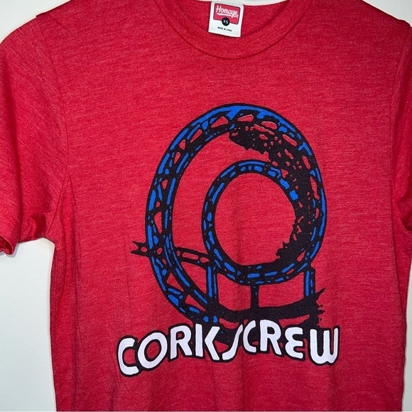 Homage Cedar Point Corkscrew Tee Unisex Size XS - Picture 5 of 8